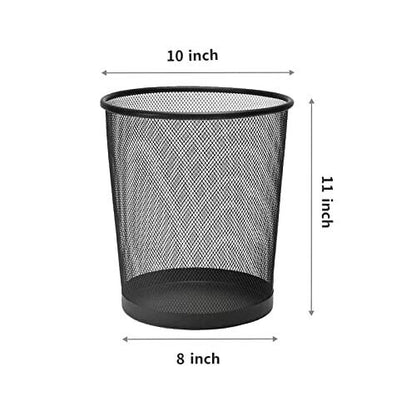 Office Black Mesh Trash Cans, 10-Pack 4 Gal Mesh Office Trash Cans