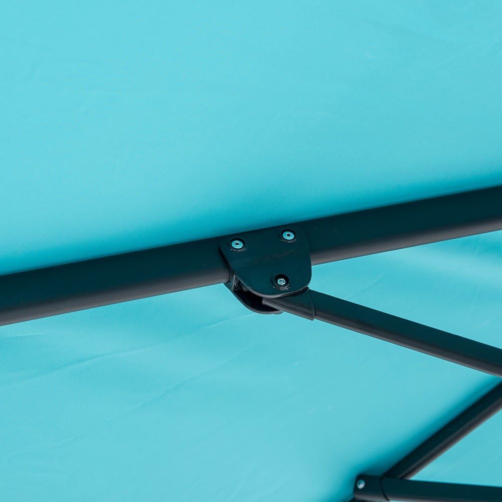 10FT Offset Patio Umbrella Cantilever Hanging Umbrella w/ Crank & 360° Rotation