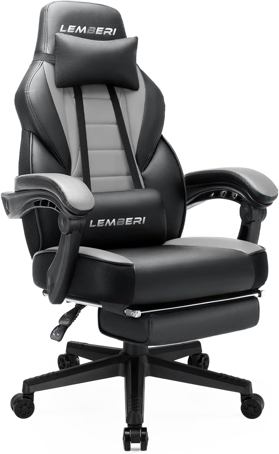 Gaming Chairs with Footrest,Ergonomic Video Game Chairs for Adults,Big and Tall Chair 400lb Weight Capacity, Racing Style Computer Gamer Chair with Headrest and Lumbar Support