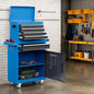 5-Drawer Tool Chest, Rolling Tool Storage Cabinet with Enhanced Packaging, Lockable Wheels, Detachable Top Tool Box, Metal Tool Cart for Garage, Workshop, Blue