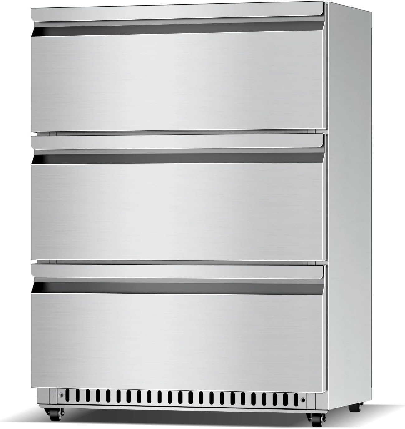 3-Drawer Stainless Steel Outdoor Under Counter Beverage Refrigerator Fridge