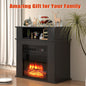 28" Electric Fireplace with Mantel, Small Fireplace tv Stand with 18" Fireplace Insert, 3D Realistic Flame, Portable Freestanding Fireplace with a Shelf for Living Room, Remote Control, Black