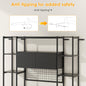 5 Tiers Black Bookshelf with Home Office Desk and RGB Lights and Power Outlet, 71.1" Tall Book Shelf with Drawer & Storage Cabinet & 12 Storage Shelves, Large Bookcase with 2 Doors, Black