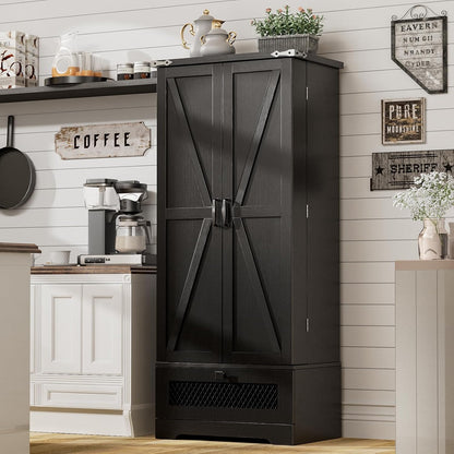 Pantry Cabinet with Adjustable Shelves and Drawer, Kitchen Cabinet Buffet Cupboards Storage for Home Office