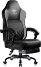Big and Tall Gaming Chair 400lb Weight Capacity,Gamer Chairs for Adults,Video Game Chair wth Footrest,Racing Style Computer Gamer Chair with Headrest and Lumbar Support (Gray)