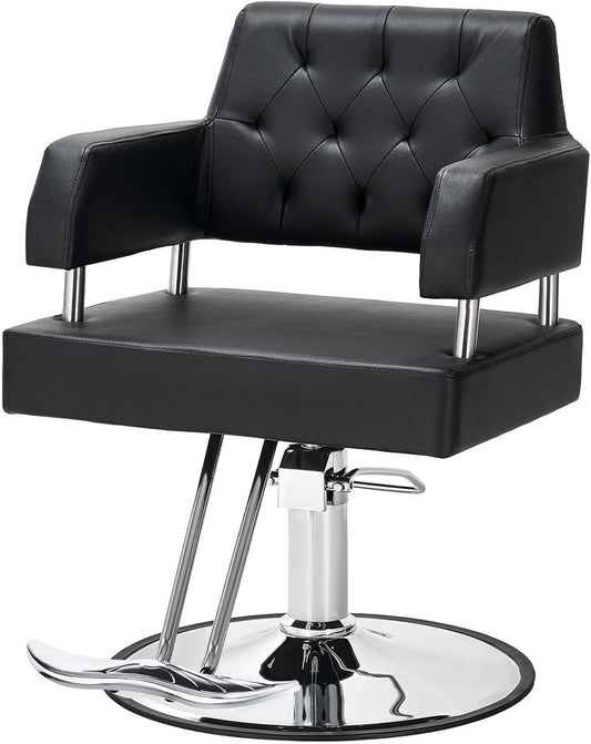 Polar Aurora Barber Chair Salon Chair for Hair Stylist with Hydraulic Pump Adjustable Height 360 Degrees Swivel Hair Chair Spa Beauty Equipment