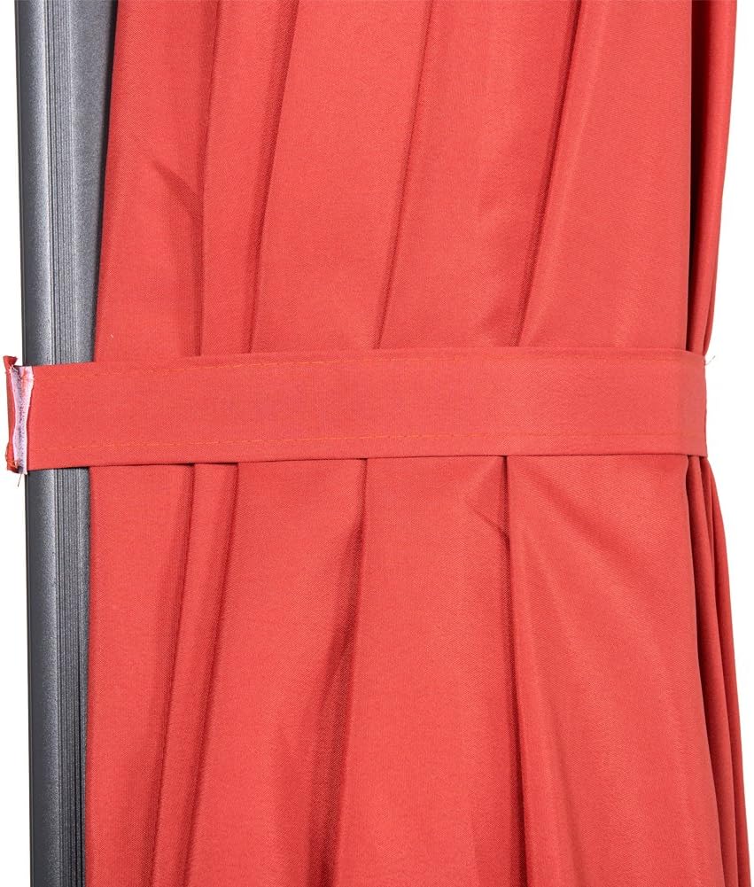 10FT Offset Patio Umbrella Cantilever Hanging Umbrella w/ Crank & 360° Rotation