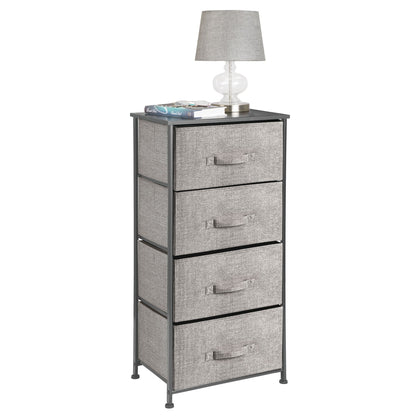 RBA1 HW46012BK Tall Dresser Storage Tower Stand with 4 Fabric Drawers