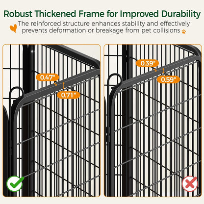 Dog Playpen Outdoor, 40 inch 8 Panels Dog Pen Indoor Heavy Duty Puppy Exercise Pen Metal Pet Fence for RV Camping/Yard/Garden
