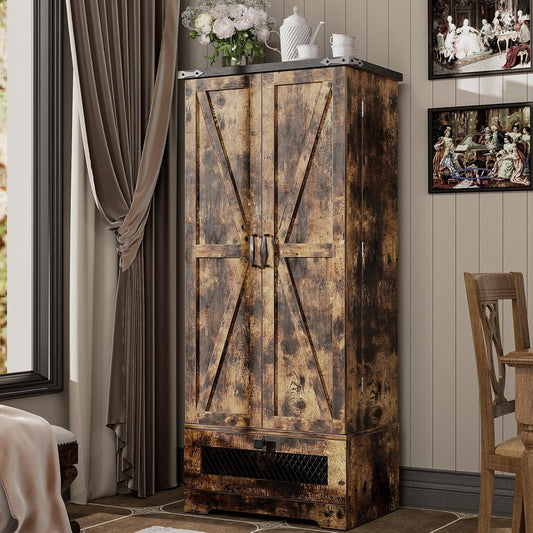 Pantry Cabinet with Adjustable Shelves and Drawer, Kitchen Cabinet Buffet Cupboards Storage for Home Office