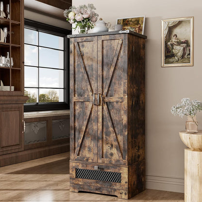 Pantry Cabinet with Adjustable Shelves and Drawer, Kitchen Cabinet Buffet Cupboards Storage for Home Office