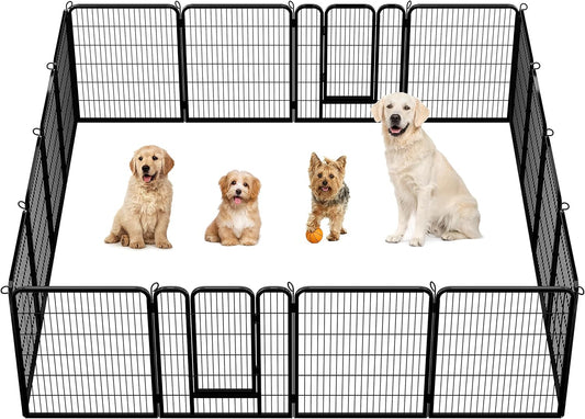 40 Inch 16 Panels Dog Playpen Outdoor Puppy Exercise Pen Indoor Portable Pet Fence for Yard/RV Camping