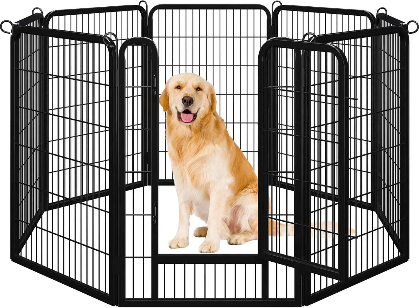 Dog Playpen Outdoor, 40 inch 8 Panels Dog Pen Indoor Heavy Duty Puppy Exercise Pen Metal Pet Fence for RV Camping/Yard/Garden