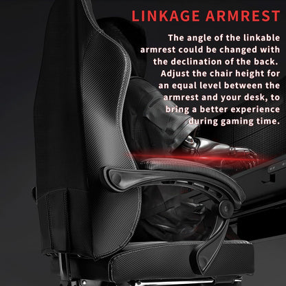 Big and Tall Gaming Chair 400lb Weight Capacity,Gamer Chairs for Adults,Video Game Chair wth Footrest,Racing Style Computer Gamer Chair with Headrest and Lumbar Support (Gray)