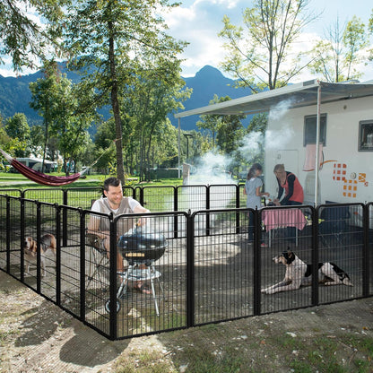 Dog Playpen Outdoor, 40 inch 8 Panels Dog Pen Indoor Heavy Duty Puppy Exercise Pen Metal Pet Fence for RV Camping/Yard/Garden