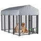 8x4x4 Outside Dog Kennel with Roof for Large Dogs