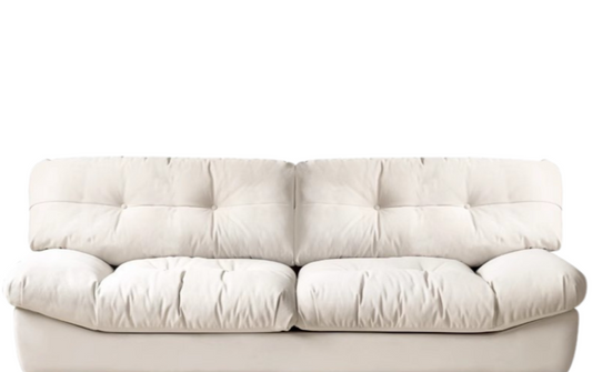 100 inch White Cloud Couch, Comfy Deep Seat Upholstered Loveseat lazy sofa