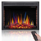A-36" Electric Fireplace Insert ,Recessed Electric Stove Heater,Touch Screen,Remote Control,750W-1500W with Timer & Colorful Flame Option(36" X 27")