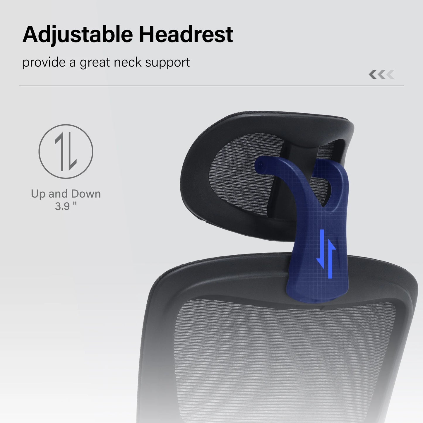 Office Chair, High Back Ergonomic Desk Chair, Mesh Desk Chair with Lumbar Support, headrest and Flip-up Armrests, 400lb, Black