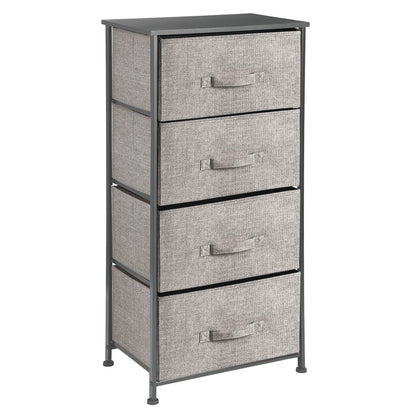 RBA1 HW46012BK Tall Dresser Storage Tower Stand with 4 Fabric Drawers