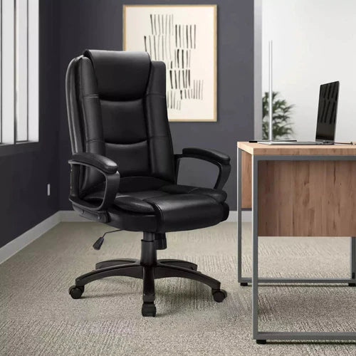 High Back Heavy Duty Executive Leather Office Chair, 400LBS 8Hours EOC01