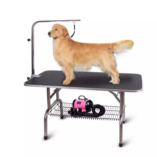 Polar Aurora PGT0003 Pingkay Black 48" Heavy Duty Pet Grooming Table