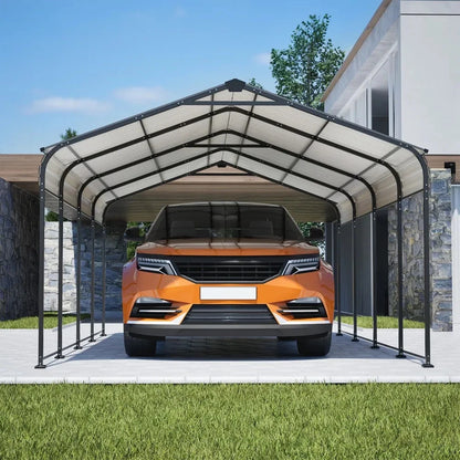13×28.3ft Carport Outdoor Heavy Duty Metal Galvanized Car Shelter Garage Gazebo