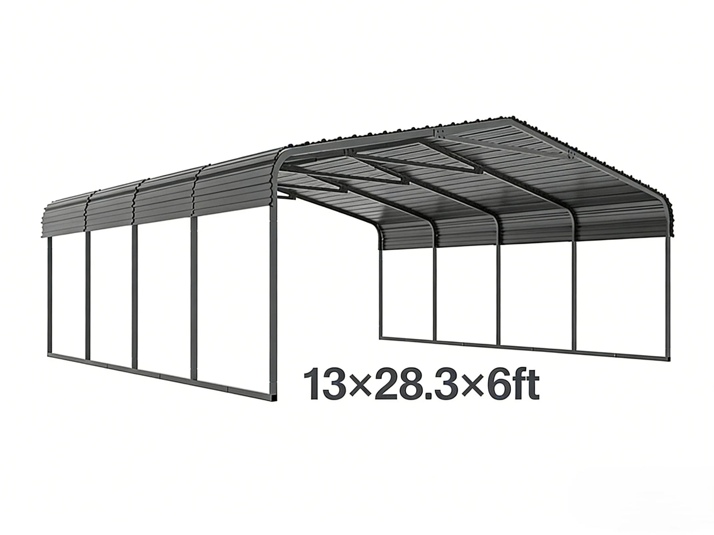 13×28.3ft Carport Outdoor Heavy Duty Metal Galvanized Car Shelter Garage Gazebo