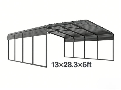 13×28.3ft Carport Outdoor Heavy Duty Metal Galvanized Car Shelter Garage Gazebo