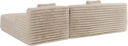 110" Modern Cloud Sectional Sofa, Free Combination Upholstered Couch w/ 2-Pillow