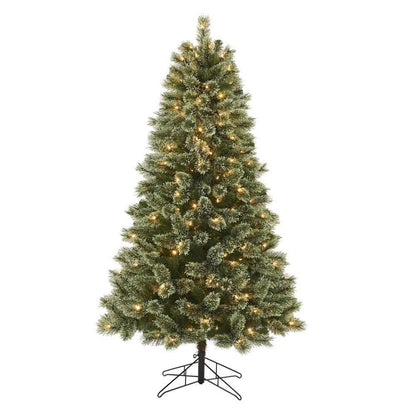 Honeywell 6.5 ft Cashmere Pre-Lit Artificial Christmas Tree Multi-Color Lights
