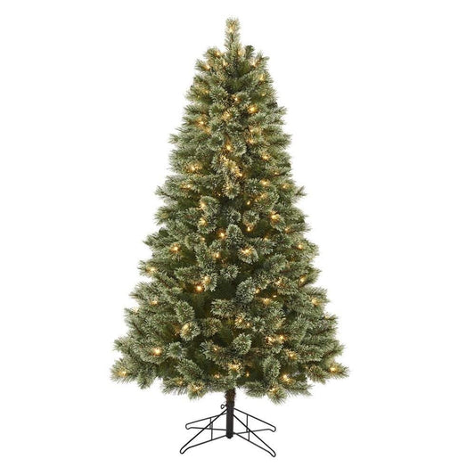 Honeywell 6.5 ft Cashmere Pre-Lit Artificial Christmas Tree Multi-Color Lights