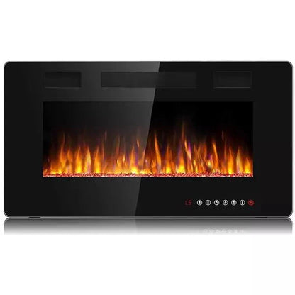30 inch Ultra-Thin Wall Mounted & Recessed Electric Fireplace