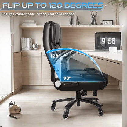 600lbs Large Heavy Duty Office Chair with Flip up Armrest, Big and Tall Office Chair