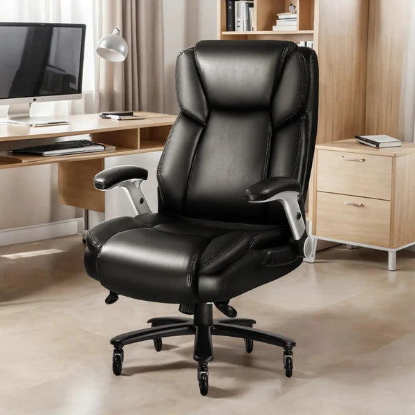 600lbs Large Heavy Duty Office Chair with Flip up Armrest, Big and Tall Office Chair