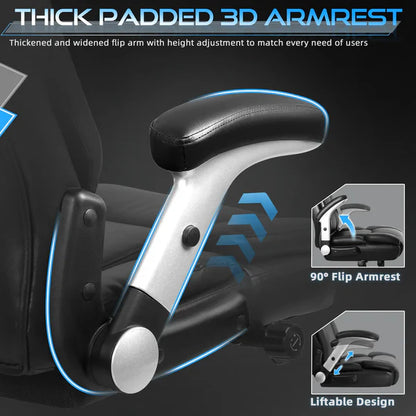 600lbs Large Heavy Duty Office Chair with Flip up Armrest, Big and Tall Office Chair